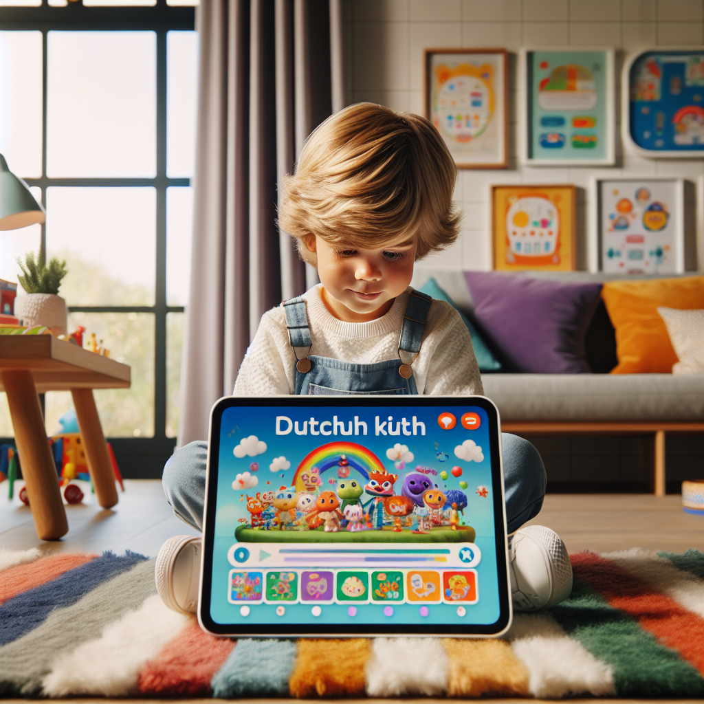 Child watching IPTV on a tablet