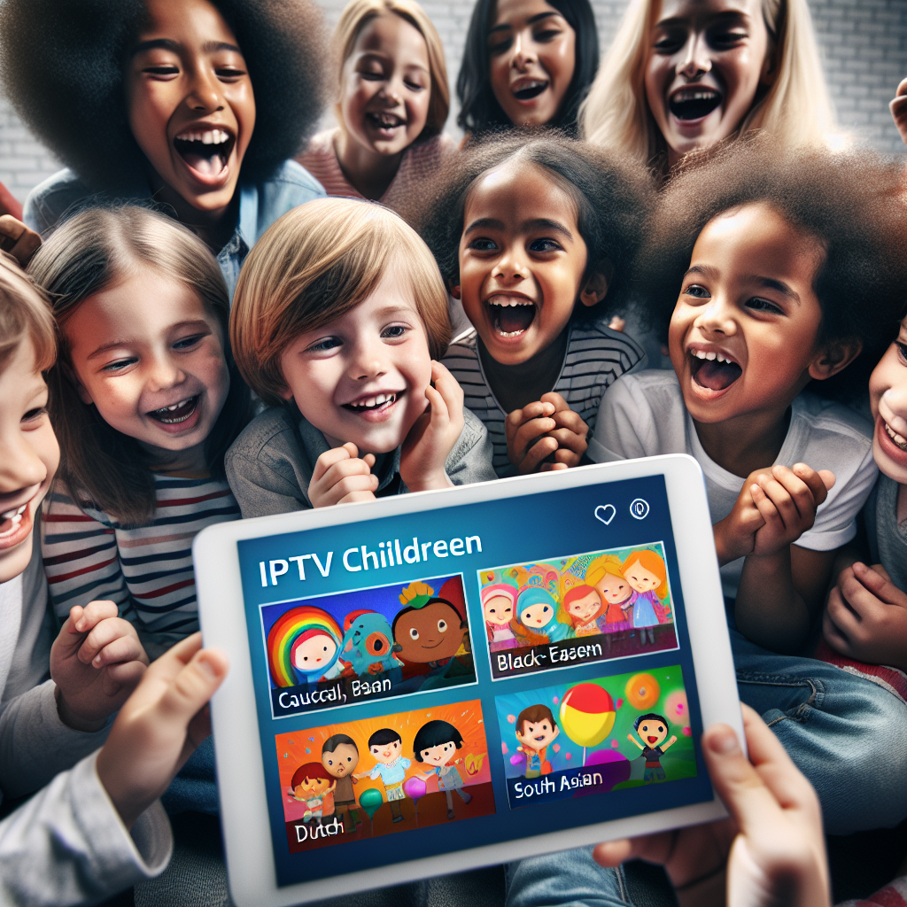 Kids watching IPTV on a tablet