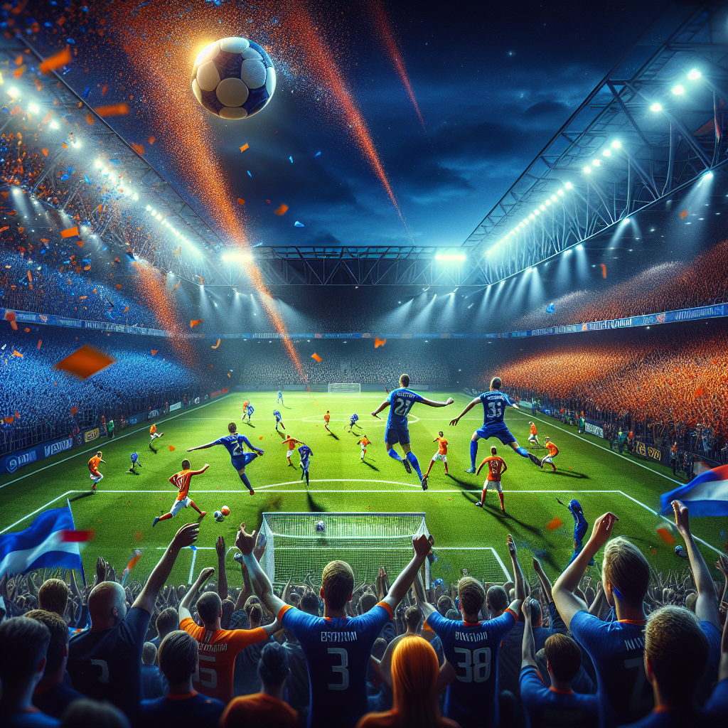 Eredivisie football match in action