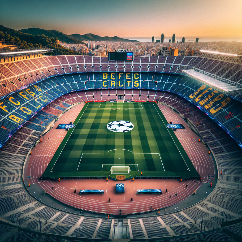 Barcelona vs PSG at Montjuïc Stadium