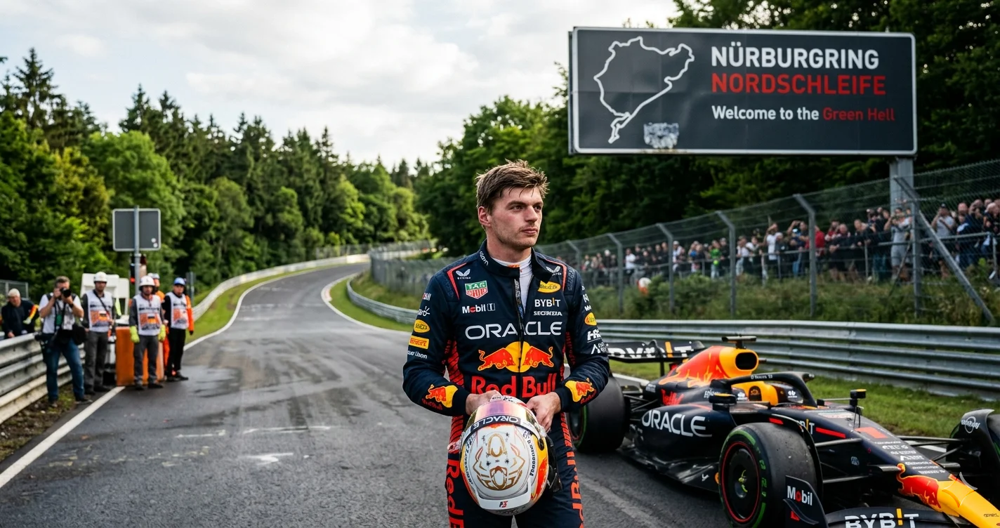 Max Verstappen op de Nürburgring