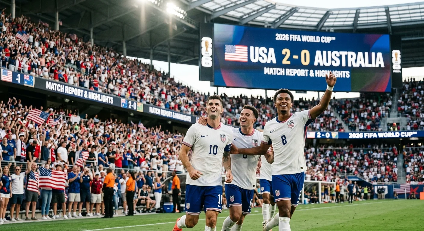 USA 2-0 Australia Match report